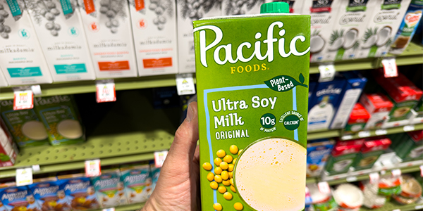 carton of calcium fortified soy milk